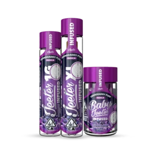 Jeeter-Buy Granddaddy Purp | Infused Baby Jeeter | 5PK Pre-Rolls | Fast and Discreet Delivery | Live Resin Disposable | Jeetter